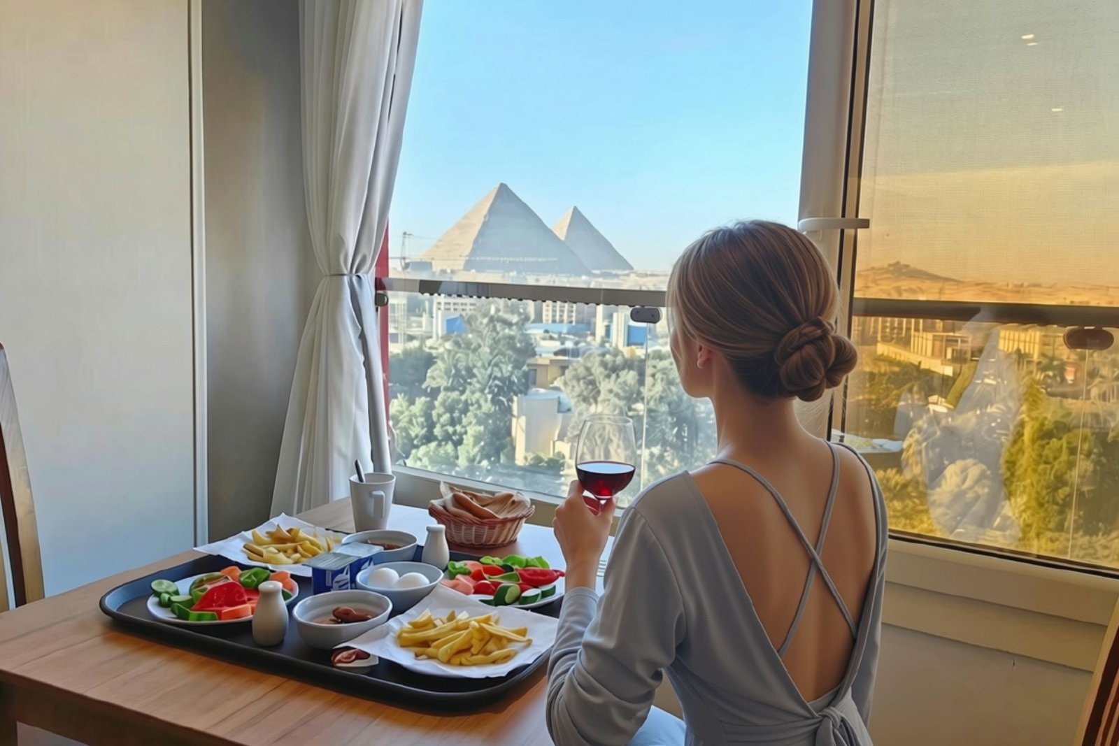 Pyramids view from the room